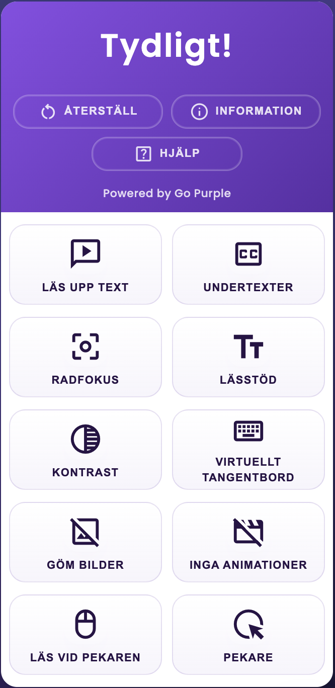 Illustration av Tydligt! som assisterar en webbplats